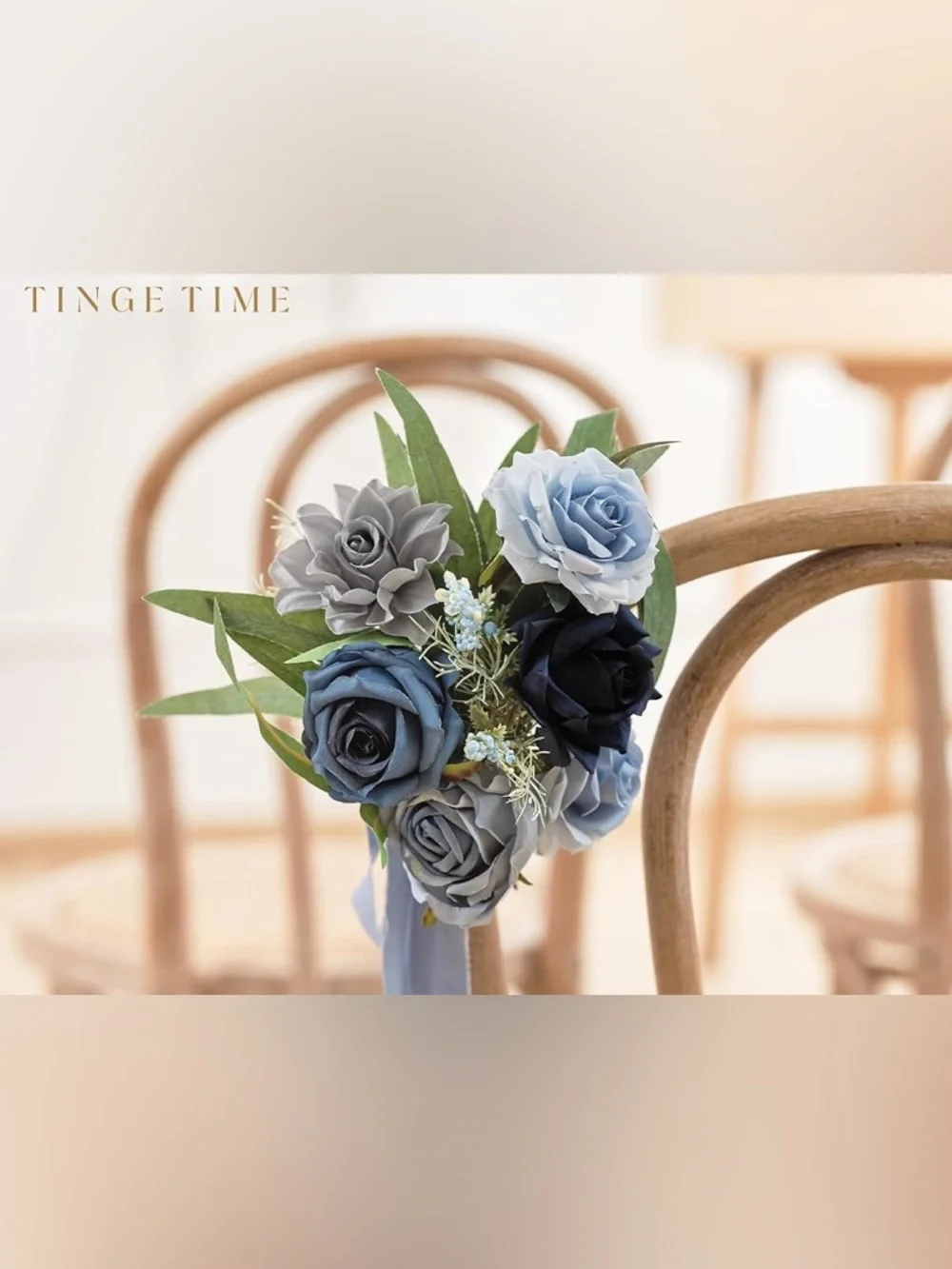 TINGE TIME Artificial Flowers (dusty blue)